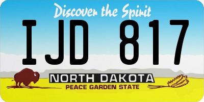 ND license plate IJD817