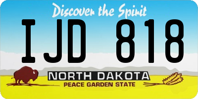 ND license plate IJD818