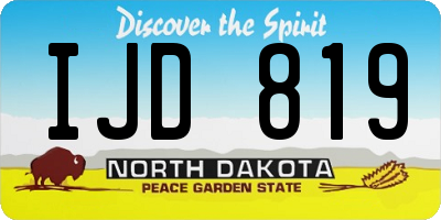 ND license plate IJD819