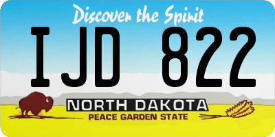ND license plate IJD822