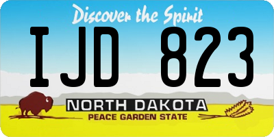 ND license plate IJD823