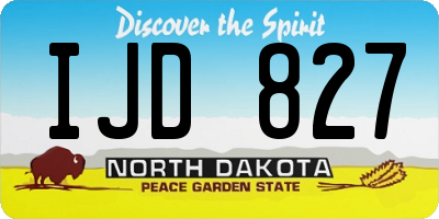 ND license plate IJD827