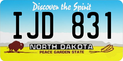 ND license plate IJD831
