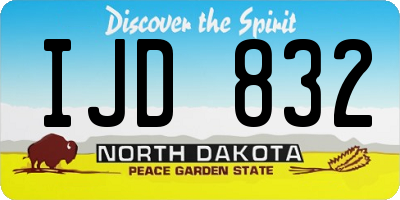 ND license plate IJD832