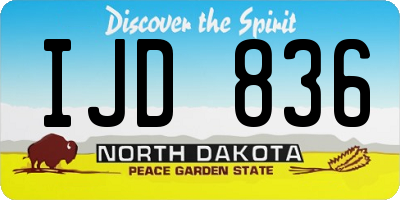 ND license plate IJD836