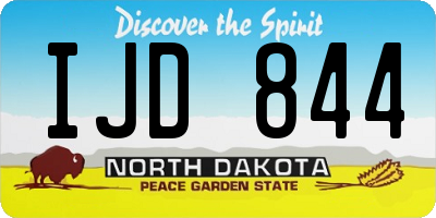 ND license plate IJD844