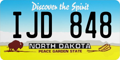 ND license plate IJD848
