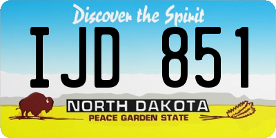 ND license plate IJD851