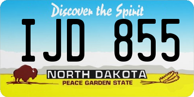 ND license plate IJD855