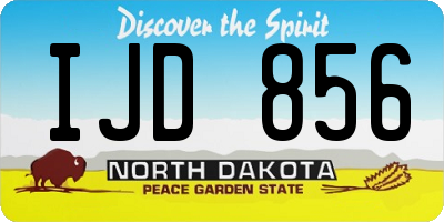 ND license plate IJD856