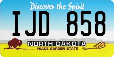 ND license plate IJD858