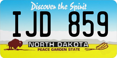 ND license plate IJD859