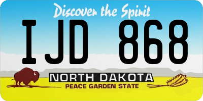 ND license plate IJD868