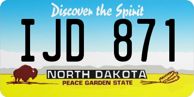 ND license plate IJD871