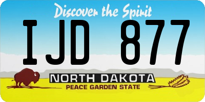 ND license plate IJD877
