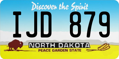 ND license plate IJD879