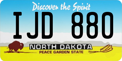ND license plate IJD880