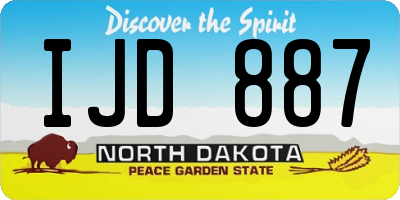 ND license plate IJD887