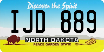 ND license plate IJD889