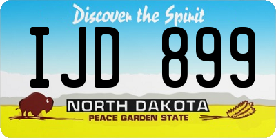 ND license plate IJD899