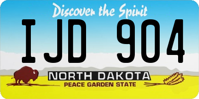 ND license plate IJD904