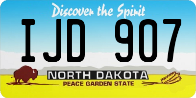 ND license plate IJD907