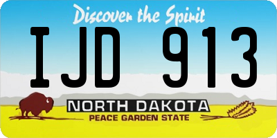 ND license plate IJD913