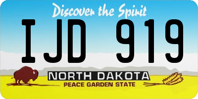 ND license plate IJD919