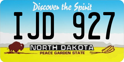 ND license plate IJD927