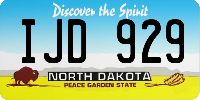ND license plate IJD929