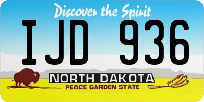 ND license plate IJD936