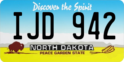 ND license plate IJD942
