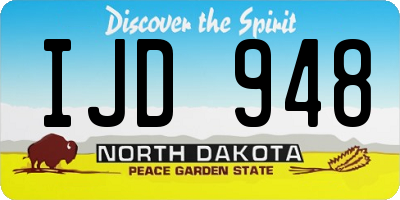 ND license plate IJD948