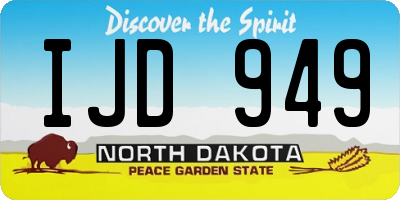 ND license plate IJD949