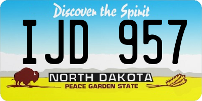 ND license plate IJD957