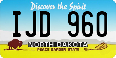 ND license plate IJD960
