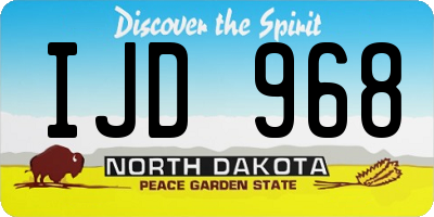 ND license plate IJD968