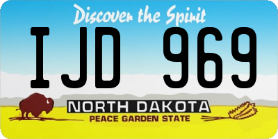 ND license plate IJD969