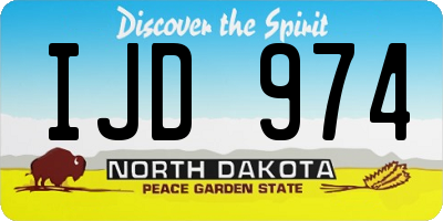 ND license plate IJD974
