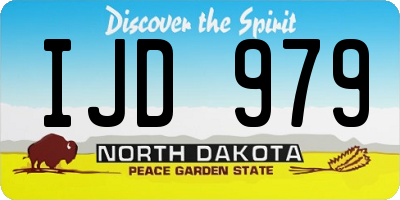 ND license plate IJD979