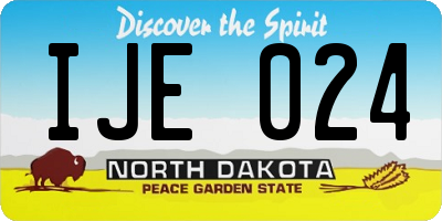 ND license plate IJE024