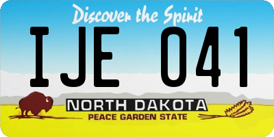 ND license plate IJE041