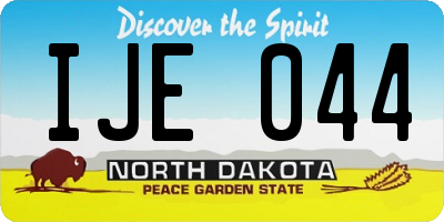 ND license plate IJE044