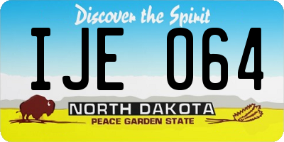 ND license plate IJE064