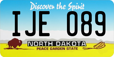 ND license plate IJE089