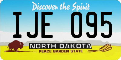 ND license plate IJE095