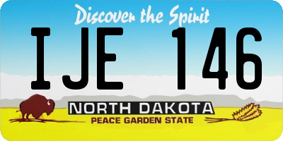 ND license plate IJE146