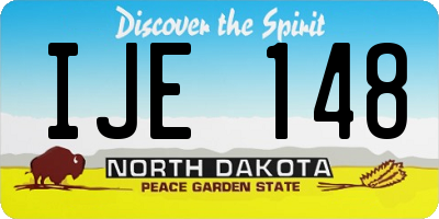 ND license plate IJE148