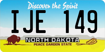 ND license plate IJE149