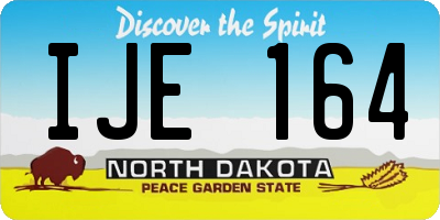 ND license plate IJE164